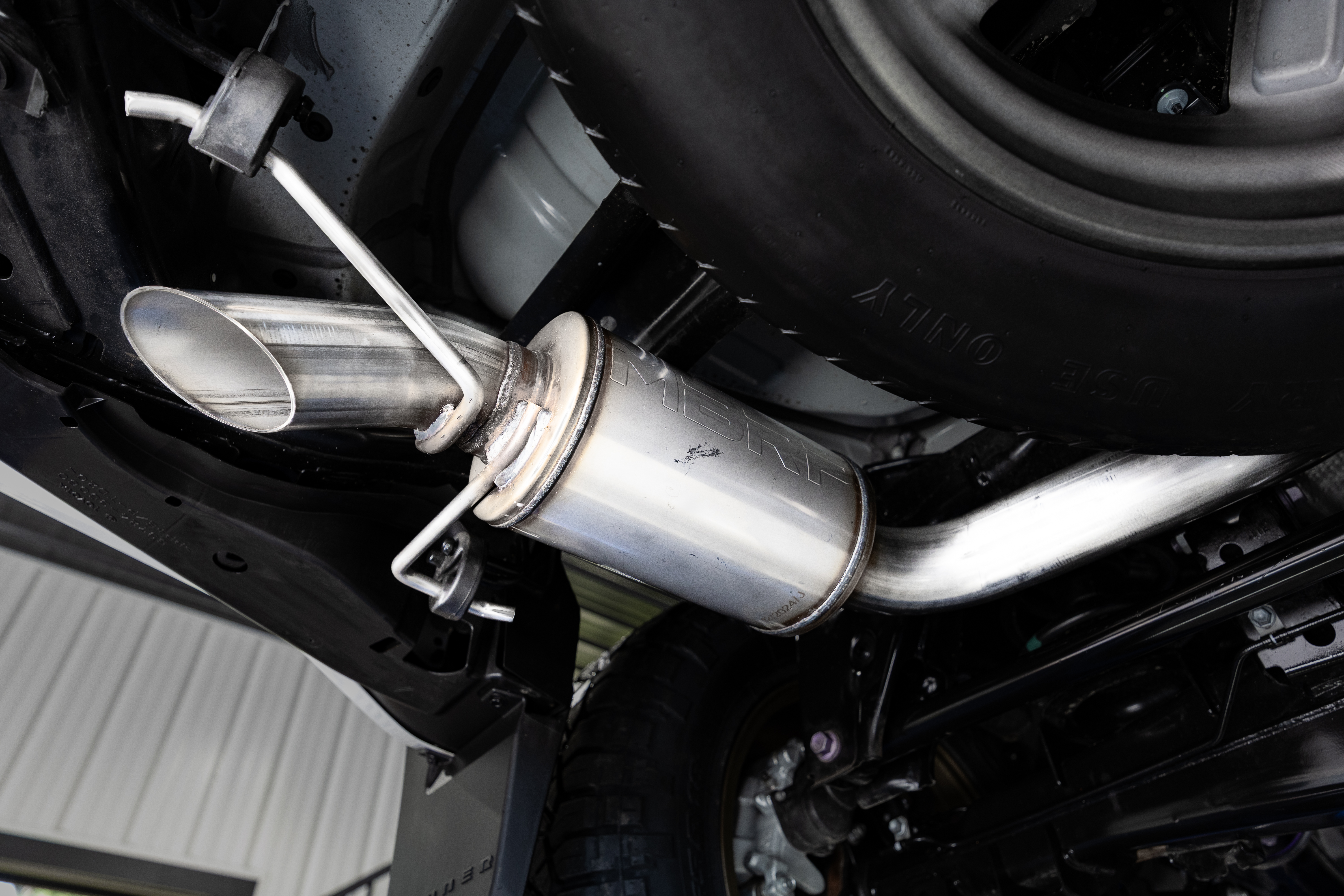 MBRP Exhaust Overland 3-Inch Cat-Back Single Rear High-Clearance Turn Down, T304
